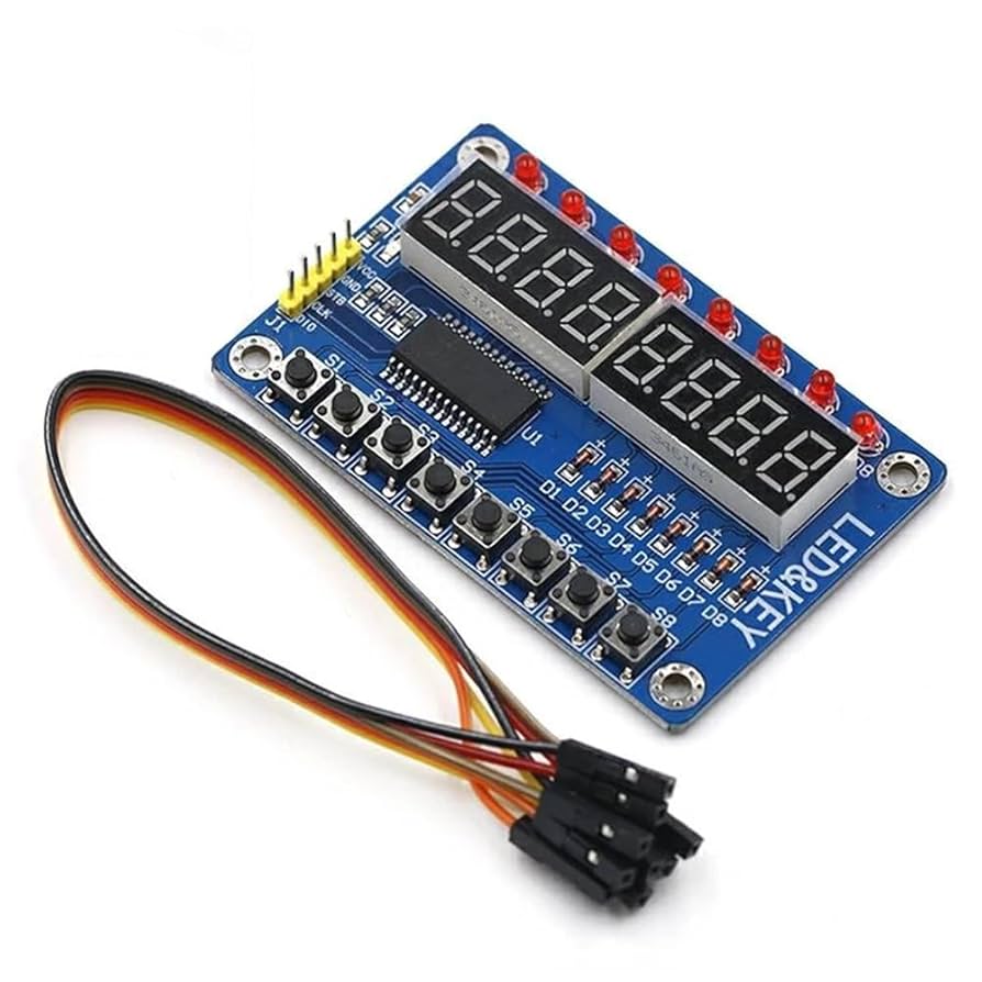 TM1638 LED Key Display 8Bits شيلد شاشه سفن سجمنت مع المفاتيح